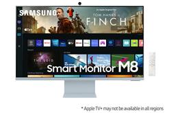 Samsung Smart Monitor M8 32" LED VA 3840x2160 Mega DCR 4ms 400cd HDMI USB-C(65W) Wifi repro modry 
